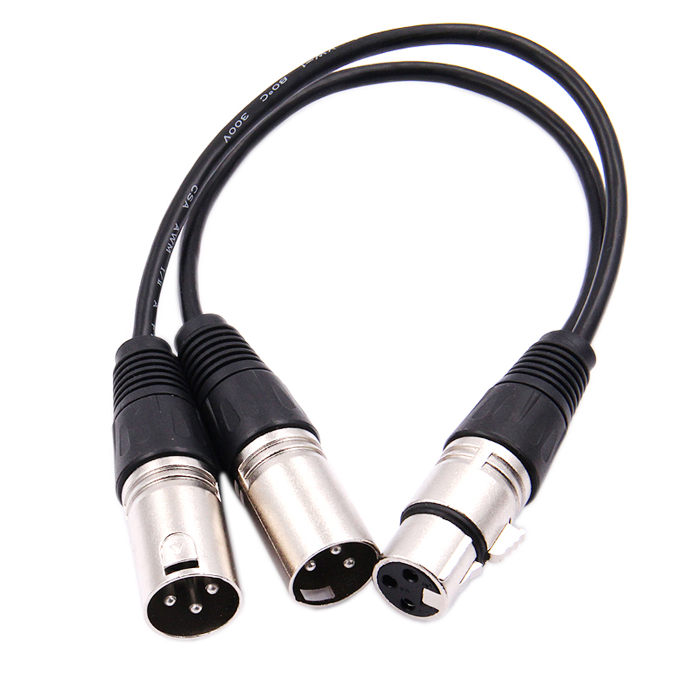 30cm 3 Pin XLR FEMALE Jack To  - Audio Splitter Y review and price