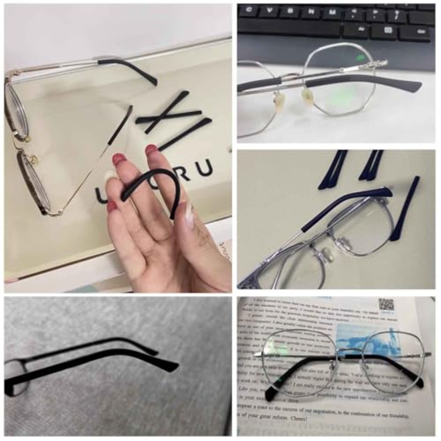 8 Pairs Eyeglass End Tips Ear  - Silicone Ear Tip Replacement review and price