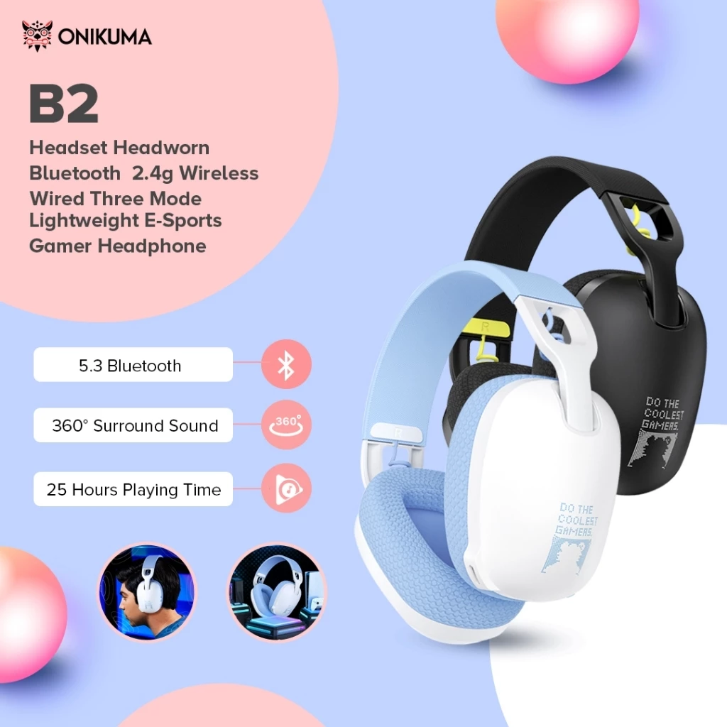 2025 New Onikuma  B2 Wireless  - Gaming Headset Rgb review and price