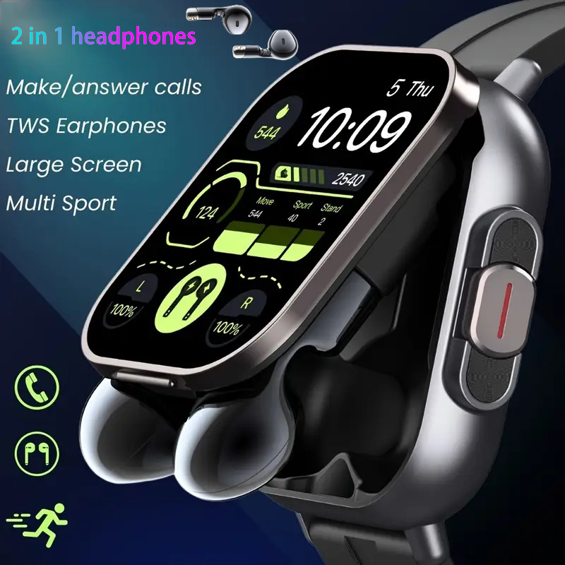 New TWS 2 in 1 Smart Watch wit - Earbuds Charging Case review and price