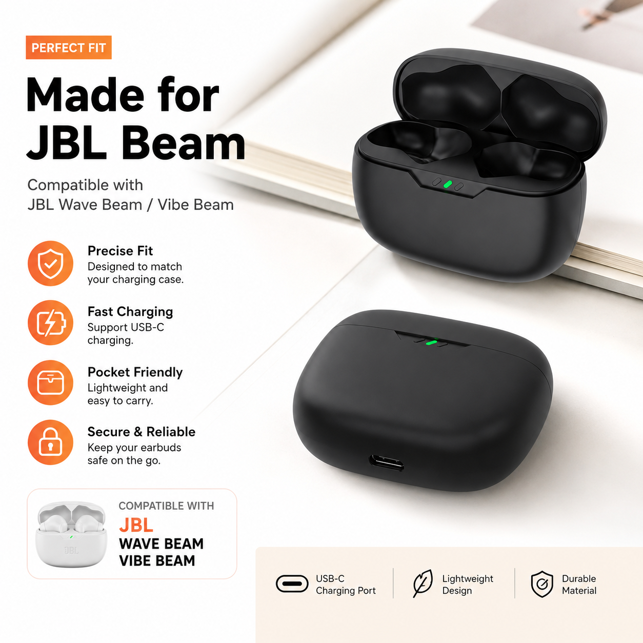Charging Case For JBL Wave Bea - Earbuds Charging Case review and price